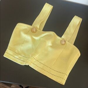 Balmain Yellow Crop Top